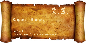Kappel Bence névjegykártya